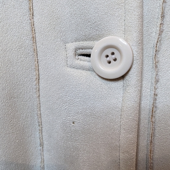 Vintage Novelti Winter White vegan Shearling & Suede Coat plus Size 3X - Picture 15 of 16